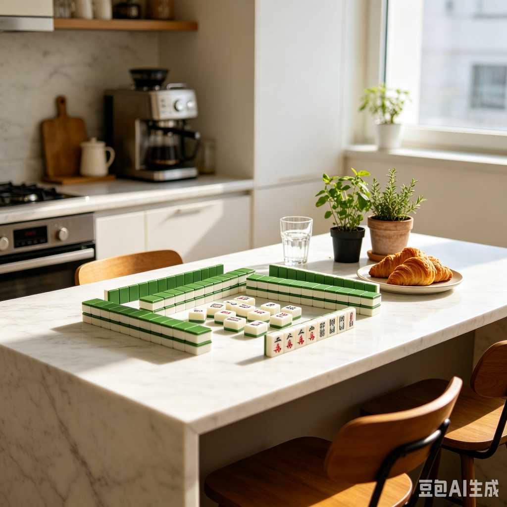 minimal text mahjong set